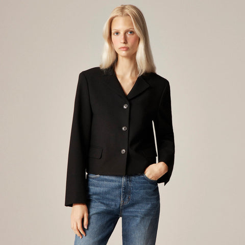 Cropped lady blazer in four-season stretch