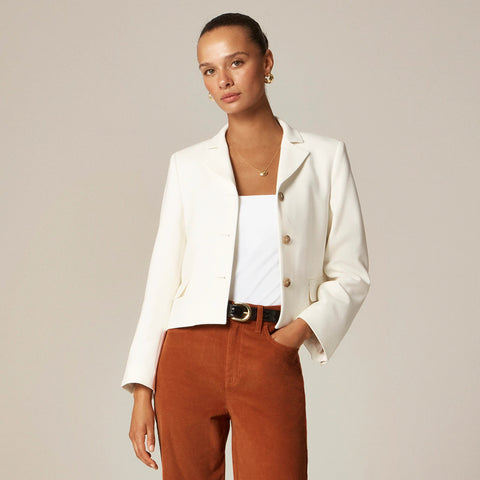 Cropped lady blazer in four-season stretch