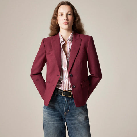 École blazer in Italian gauzy wool blend