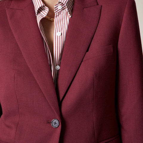 École blazer in Italian gauzy wool blend