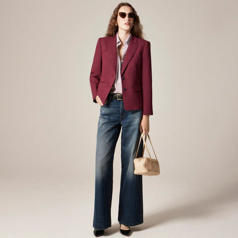 École blazer in Italian gauzy wool blend