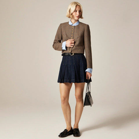 Bridgette lady jacket in houndstooth wool blend