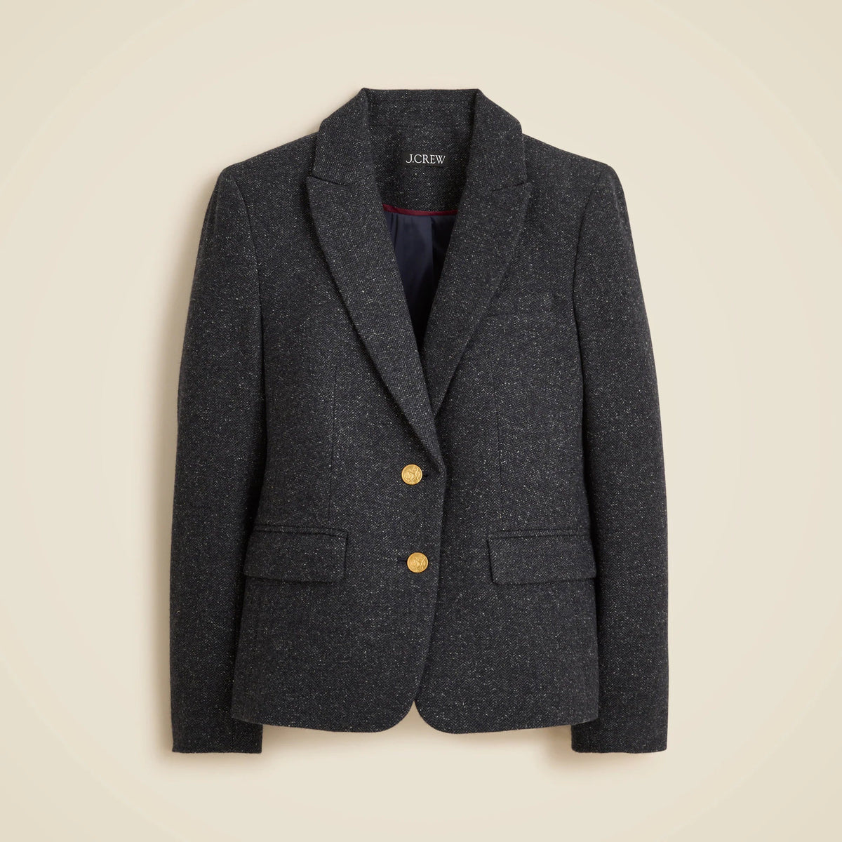 École blazer in herringbone wool blend