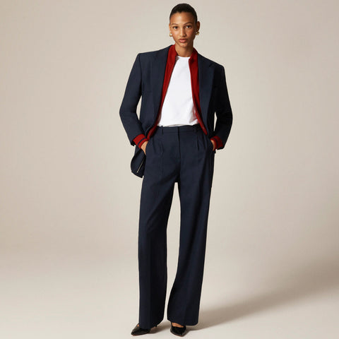 Gamine blazer in Italian studio wool blend