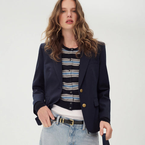 École blazer in Italian studio wool blend