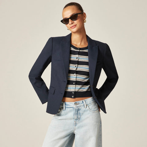 École blazer in Italian studio wool blend