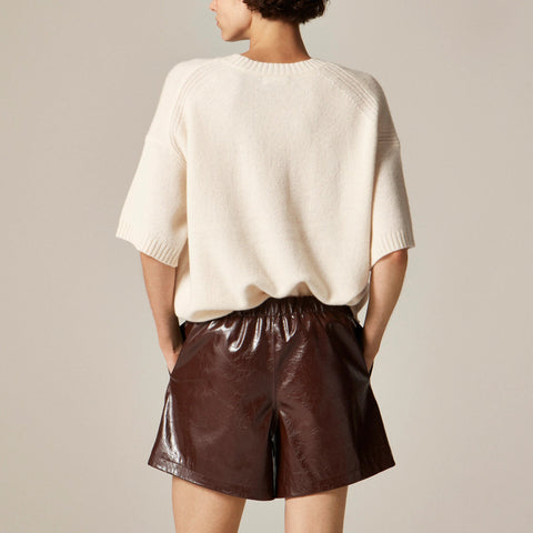 Boxer short in distressed faux leather