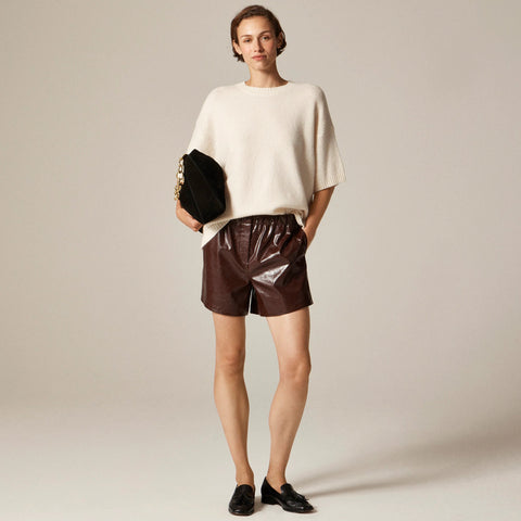 Boxer short in distressed faux leather