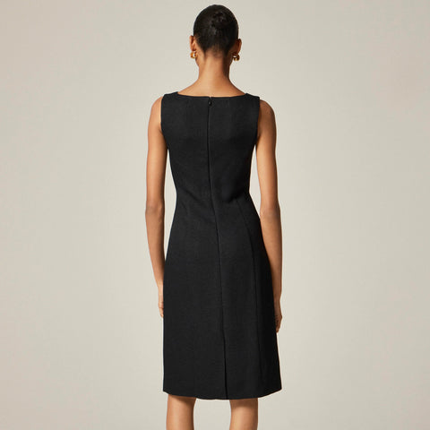 Seamed sheath dress in bouclé