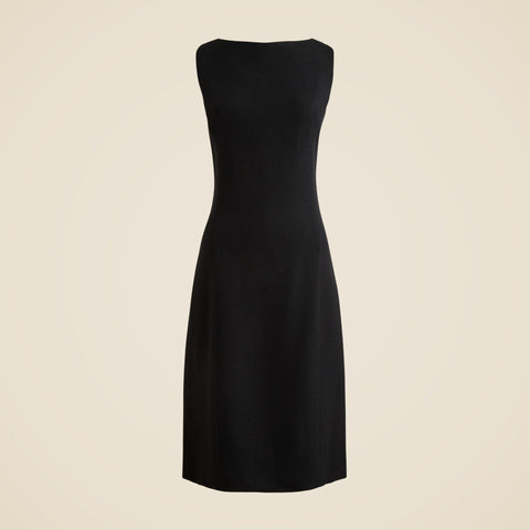 Seamed sheath dress in bouclé