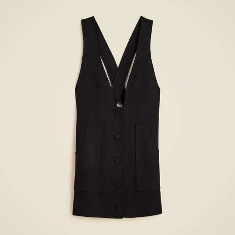 Patch-pocket suit dress in bouclé