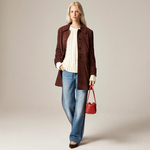 Cable-knit crewneck sweater