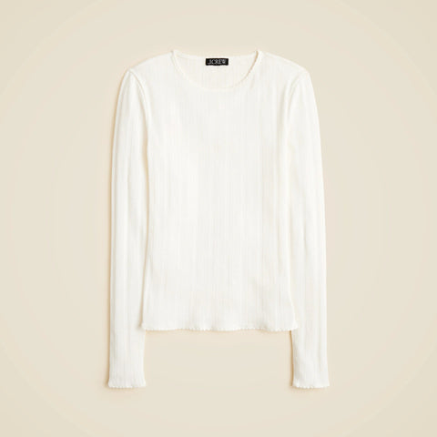 New pointelle long-sleeve T-shirt