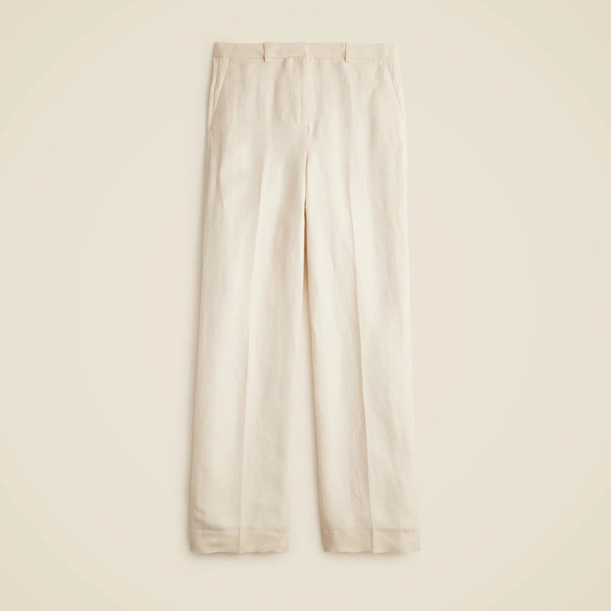 Petite wide-leg pant in linen-cupro blend