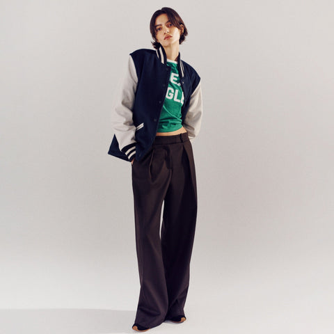 Alex Eagle X J.Crew pleated pant in wool blend
