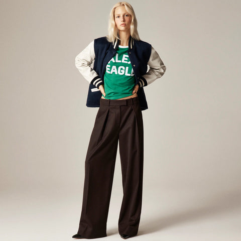 Alex Eagle X J.Crew pleated pant in wool blend