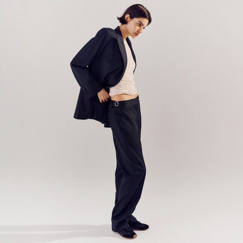 Alex Eagle X J.Crew suit pant in pinstriped wool