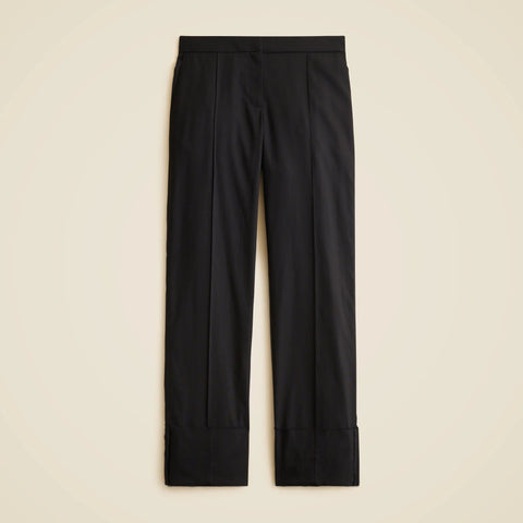 Alex Eagle X J.Crew cuffed mid-rise trouser in wool-cotton blend