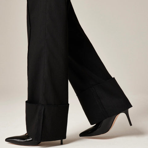 Alex Eagle X J.Crew cuffed mid-rise trouser in wool-cotton blend