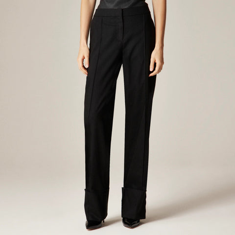 Alex Eagle X J.Crew cuffed mid-rise trouser in wool-cotton blend
