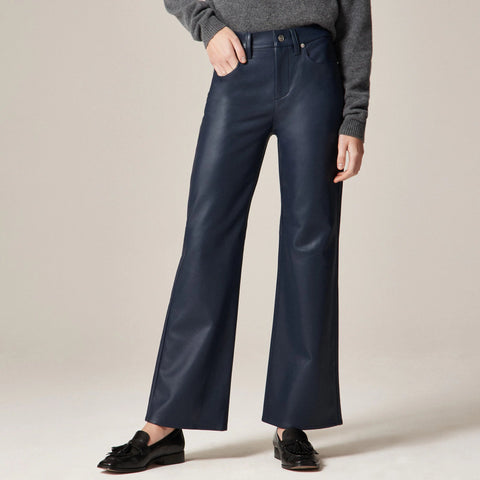 Charley kickout cropped pant in faux leather