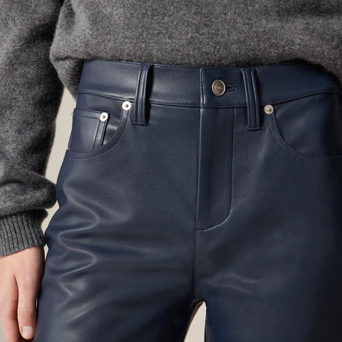 Charley kickout cropped pant in faux leather