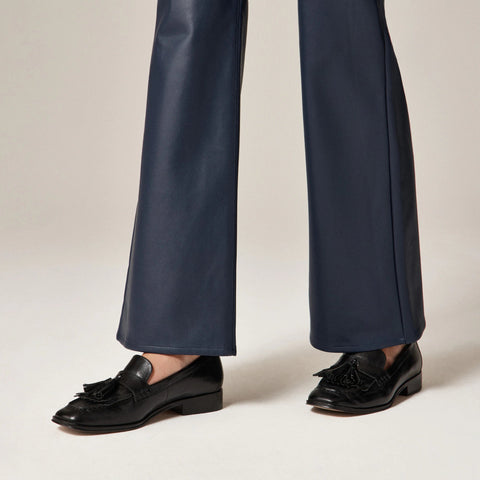 Charley kickout cropped pant in faux leather