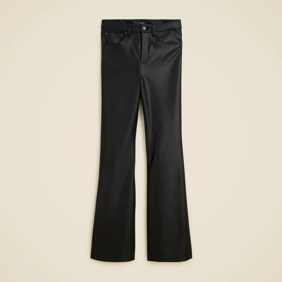 Vintage flare pant in faux leather