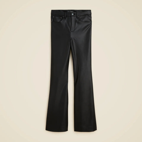 Vintage flare pant in faux leather