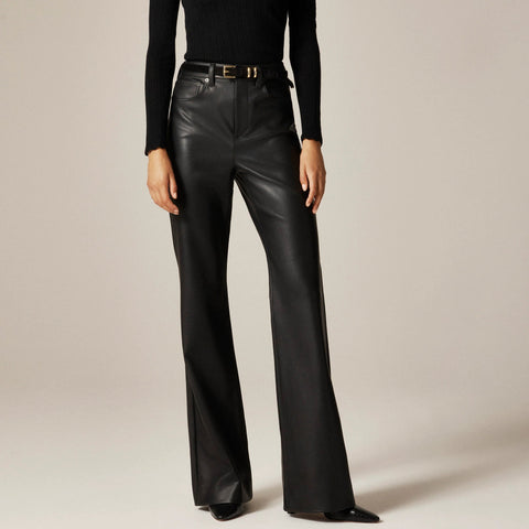 Vintage flare pant in faux leather