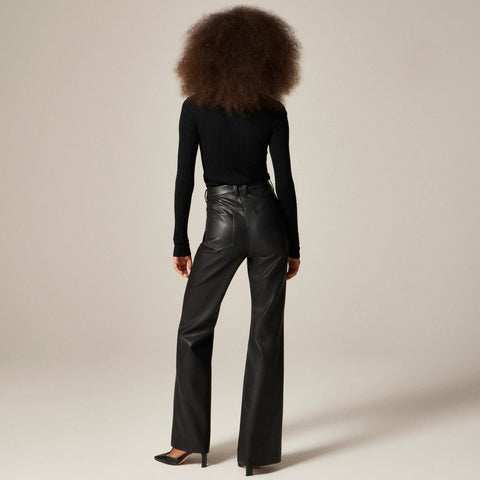 Vintage flare pant in faux leather