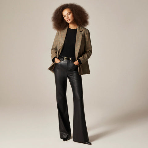 Vintage flare pant in faux leather
