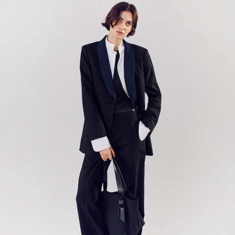 Alex Eagle X J.Crew tuxedo blazer in wool blend