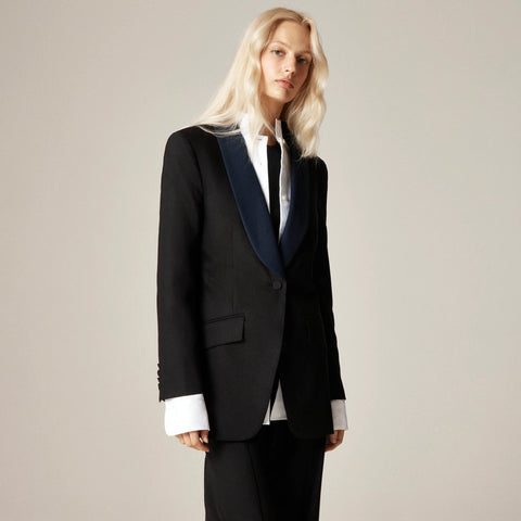 Alex Eagle X J.Crew tuxedo blazer in wool blend