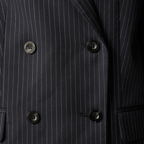 Alex Eagle X J.Crew relaxed double-breasted blazer in pinstriped wool