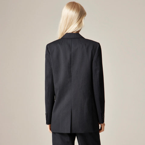 Alex Eagle X J.Crew relaxed double-breasted blazer in pinstriped wool