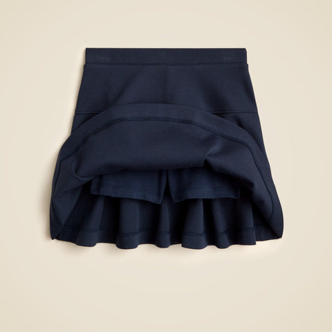 Girls' uniform skort in ponte