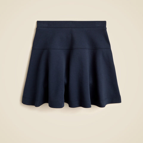 Girls' uniform skort in ponte