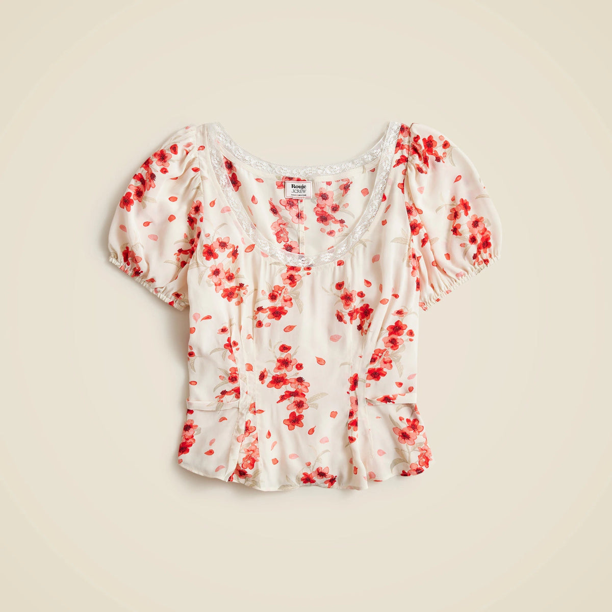 Rouje X J.Crew Poet top in vintage floral