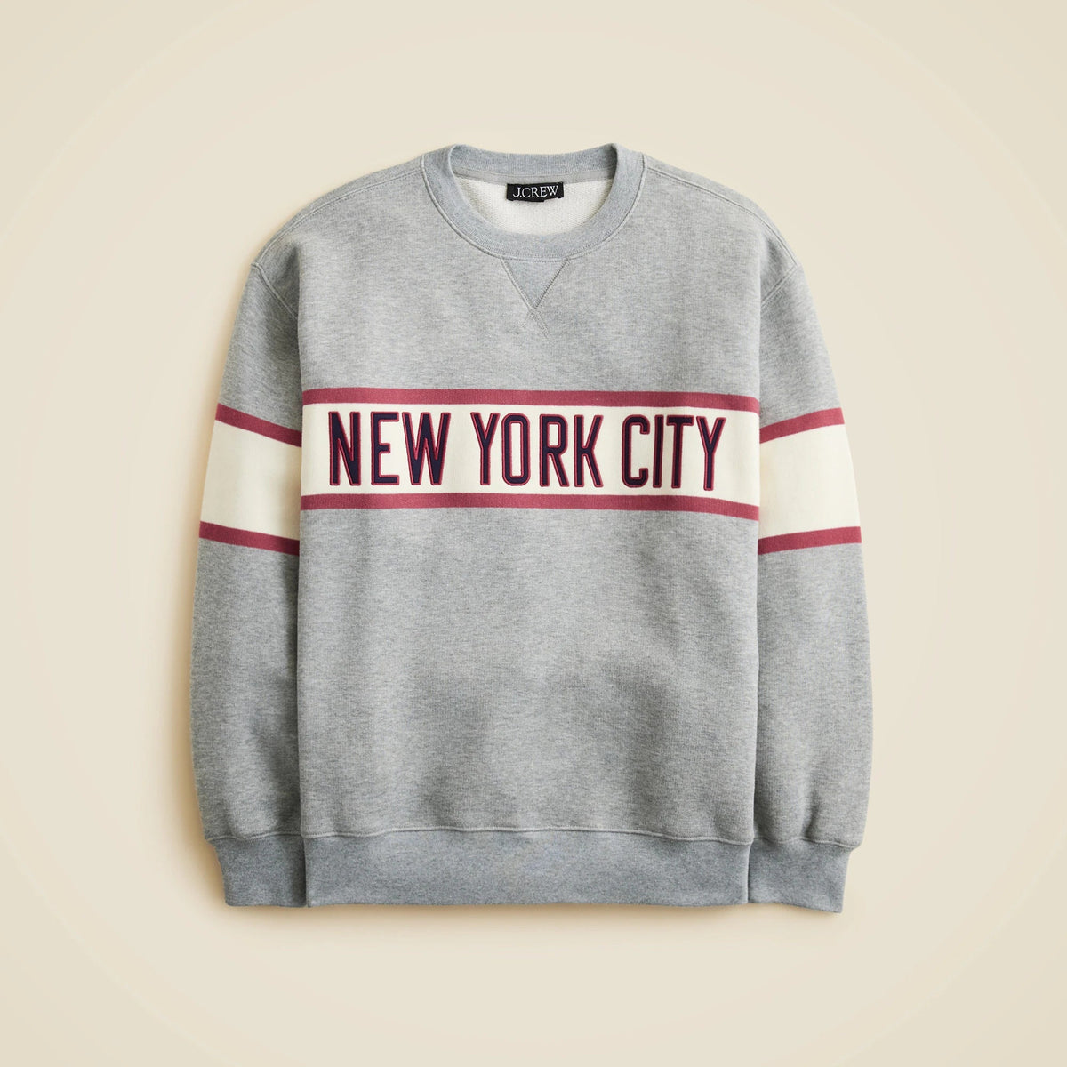 Relaxed-fit "New York City" graphic crewneck in heritage terry