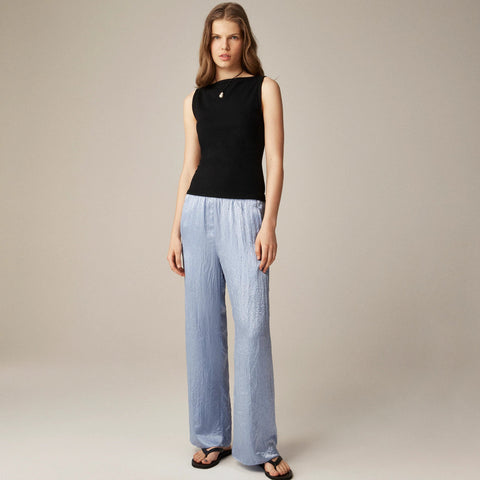 Stretch cotton shell top