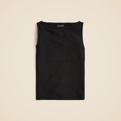 Stretch cotton shell top