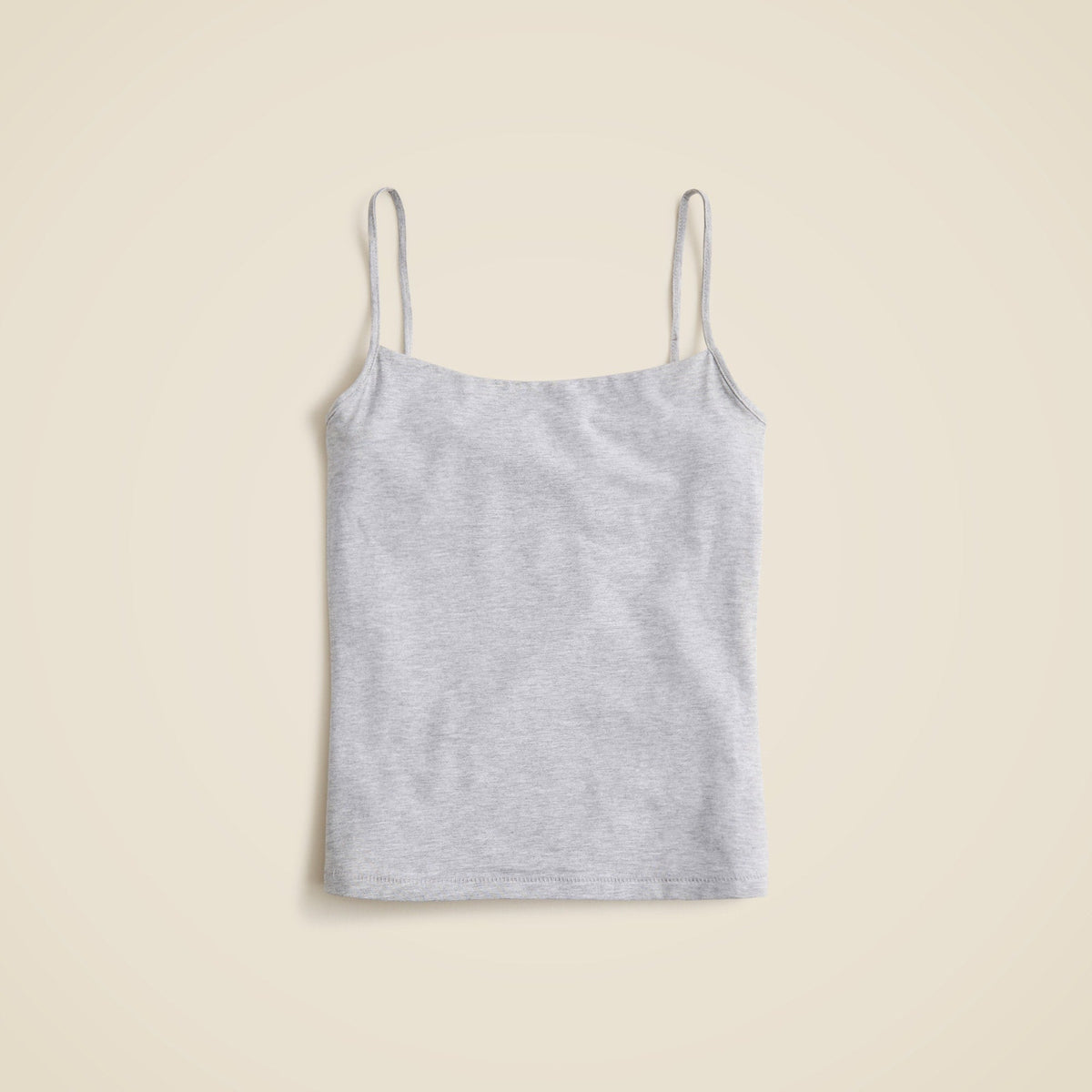 Stretch cotton shelf-bra tank top