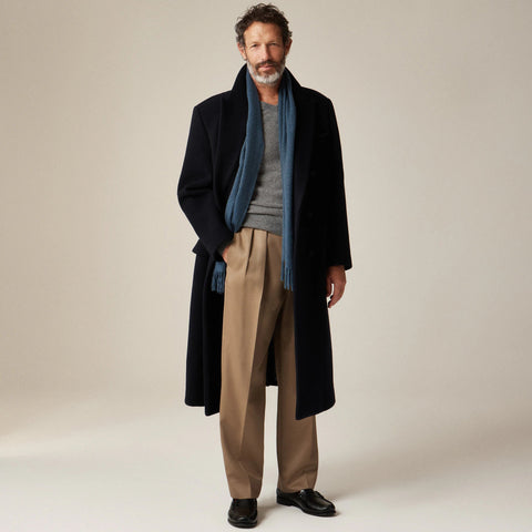 New York double-breasted overcoat in wool melton