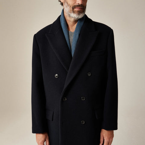 New York double-breasted overcoat in wool melton