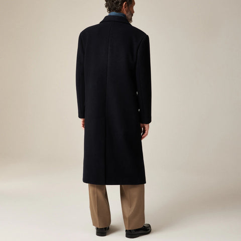New York double-breasted overcoat in wool melton