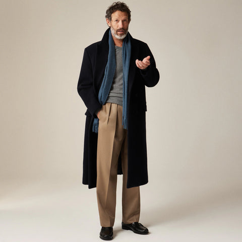 New York double-breasted overcoat in wool melton