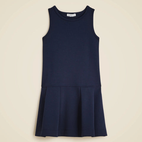 Girls' uniform jumper dress in ponte