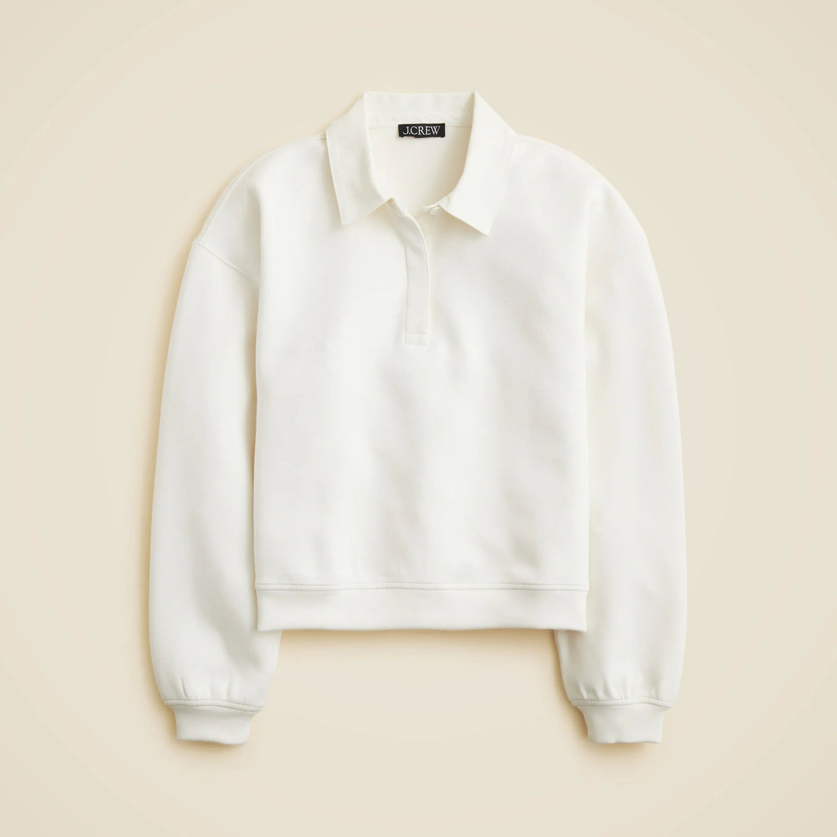 Scuba-knit rugby sweatshirt