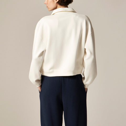 Scuba-knit rugby sweatshirt